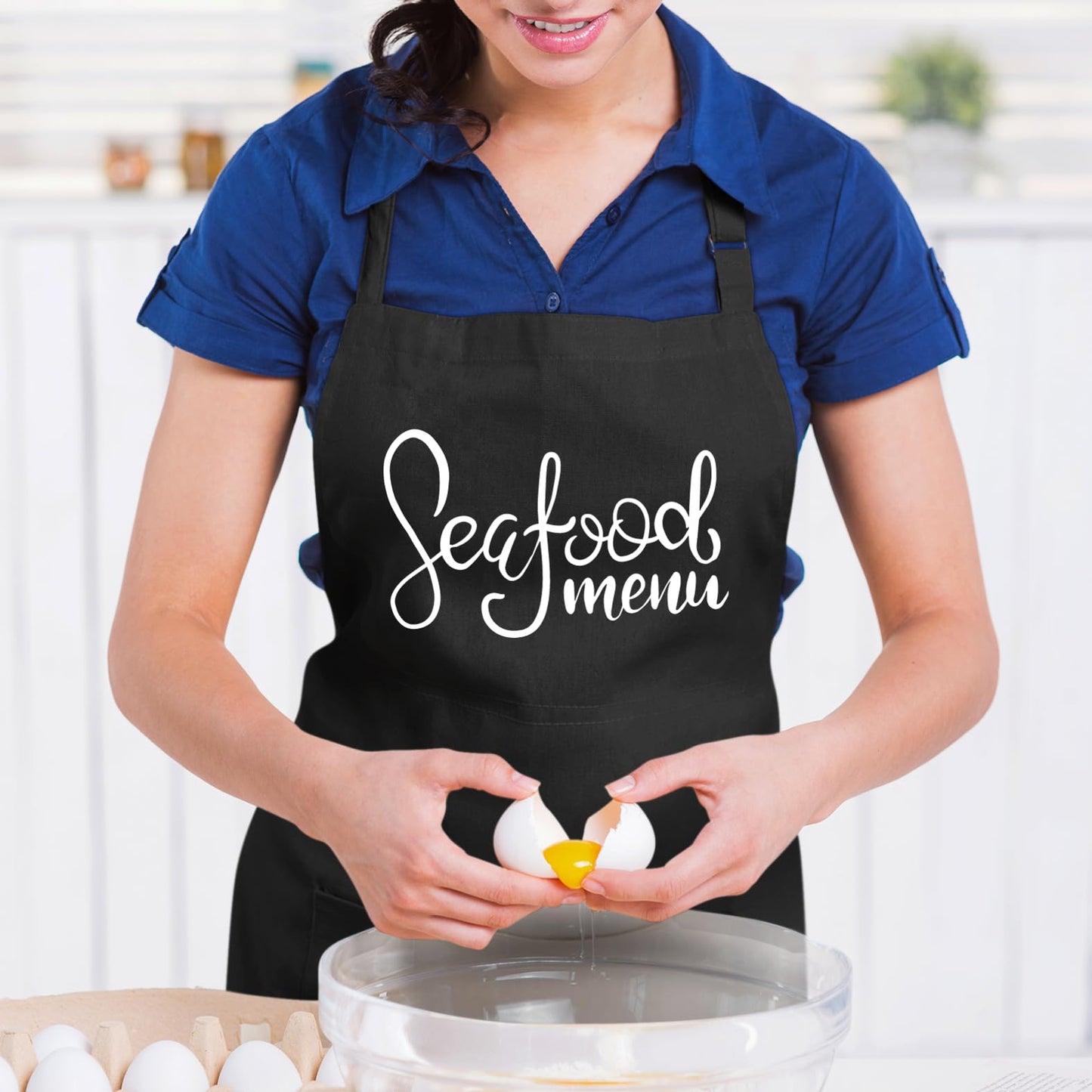 Seafood Menu Funny Aprons for men Printed Apron Gift for Her Chef Apron Kitchen Apron BBQ Apron Gift Baking Apron Father Day Gift