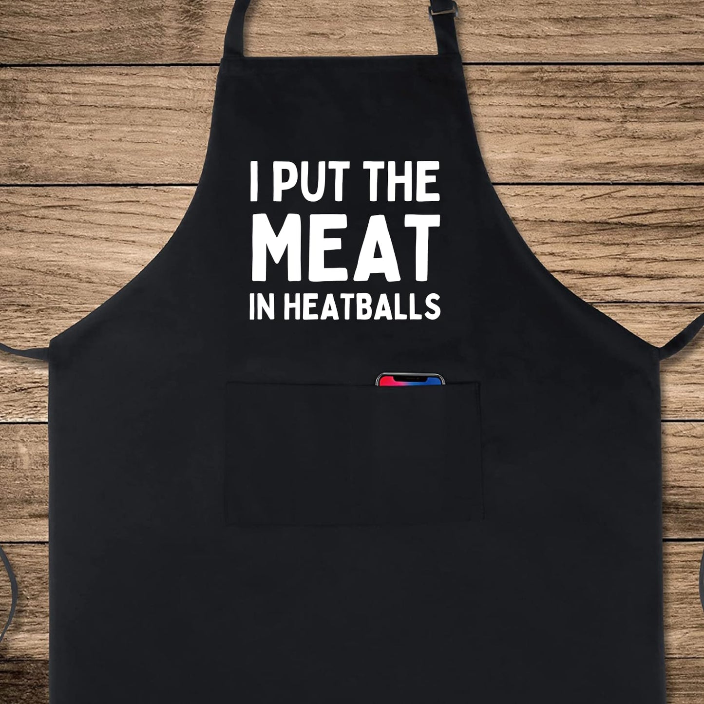 I Put The Meat In Heatballs Funny Aprons for men Printed Apron Gift for Her Chef Apron Kitchen Apron BBQ Apron Gift Baking Apron Father Day Gift
