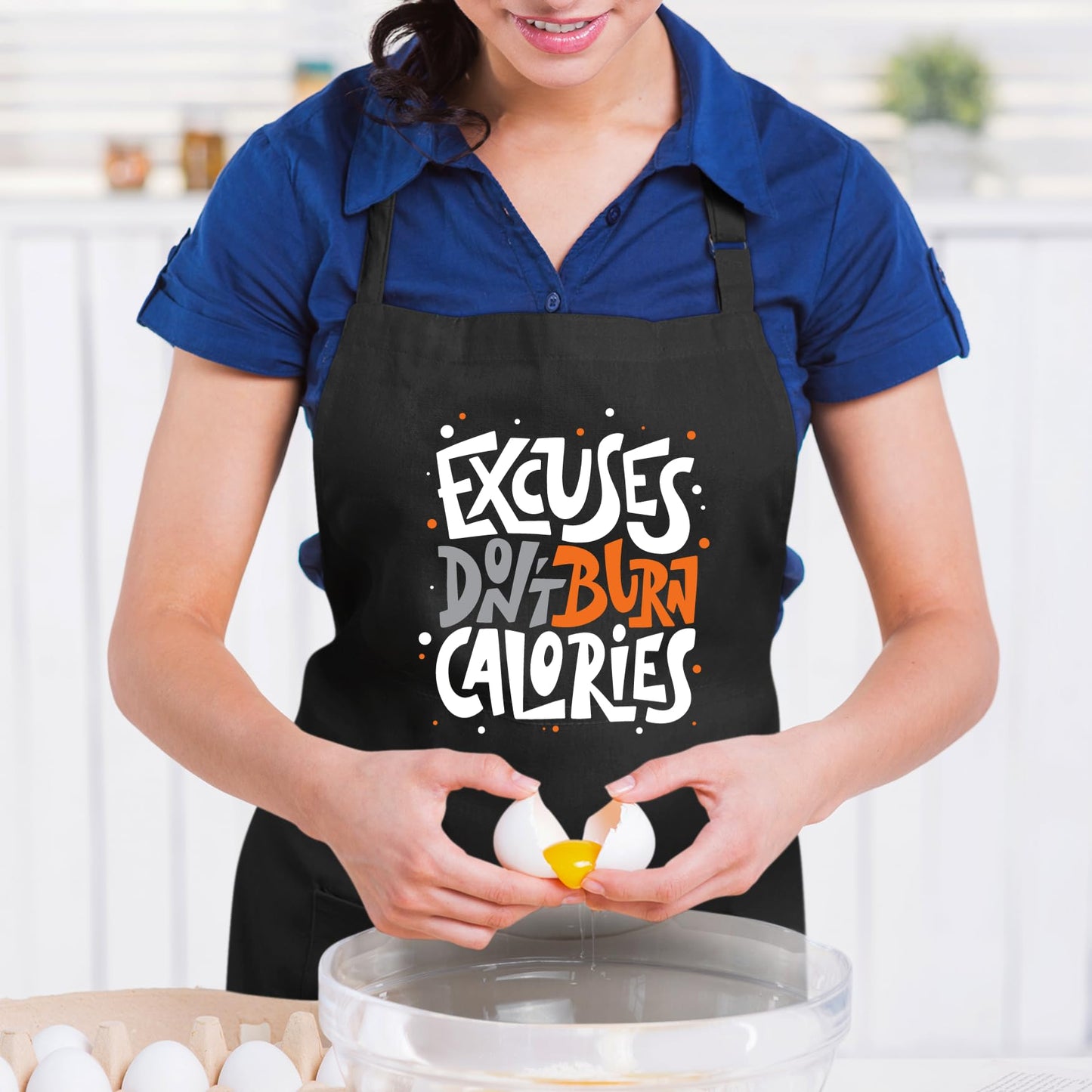 Excuses Don't Burn Calories Funny Aprons for men Printed Apron Gift for Her Chef Apron Kitchen Apron BBQ Apron Gift Baking Apron Father Day Gift