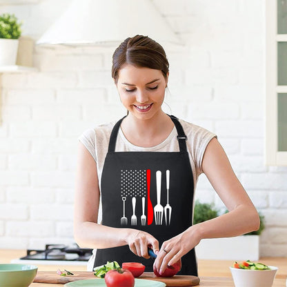 Patriotic Grill Apron, American Flag Apron, BBQ Tools Apron, Gift for Dad, Father's Day Gift, Flag BBQ Apron, Dad BBQ Apron,
