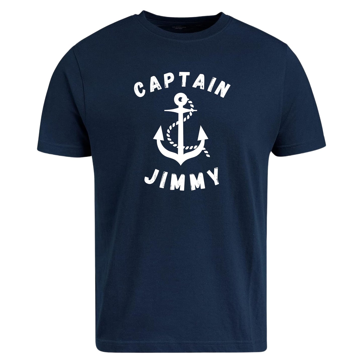 Be Buz Personalized Captain T-Shirt Custom Nautical Anchor Boat Captain Sailor Shirt Sailing Gifts for Boat Captains and Sailors Men Women - Top Tee