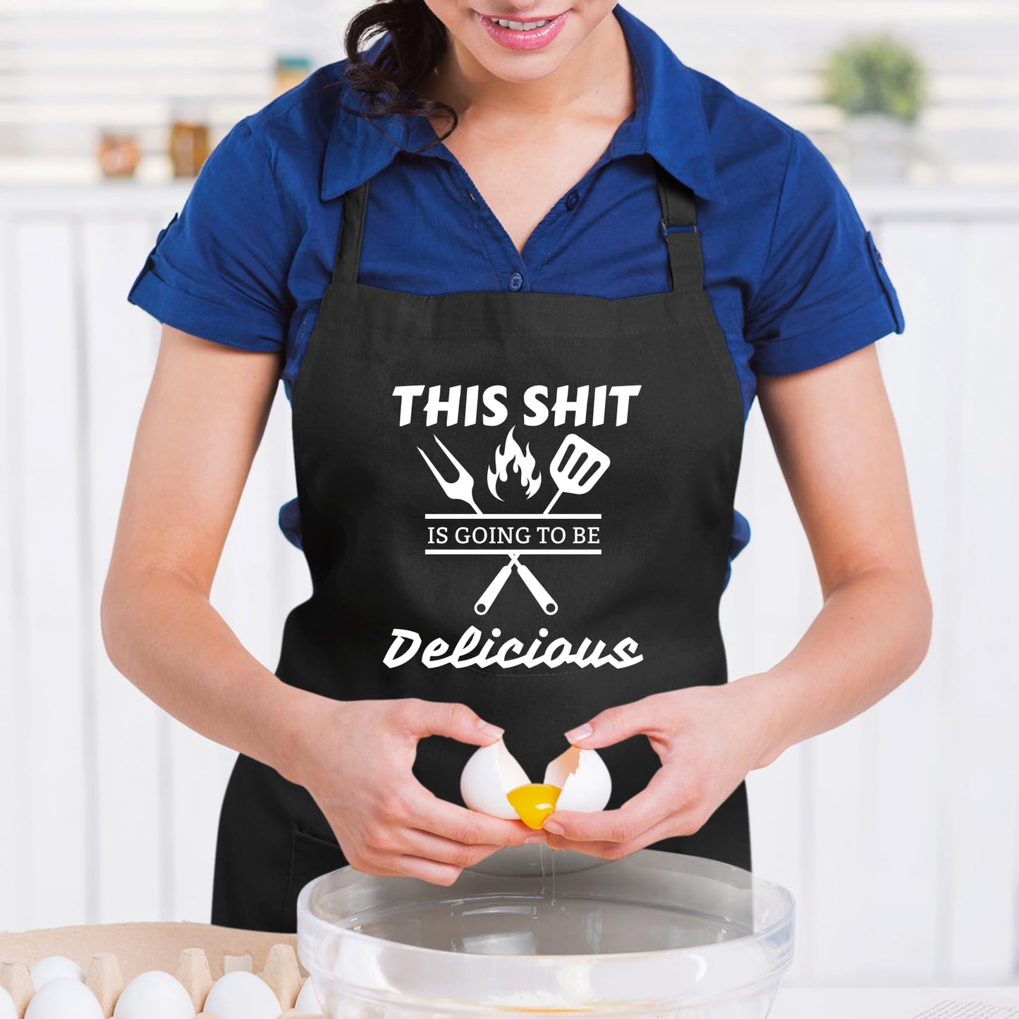 This Sh!t Is Going To Be Delicious Funny Aprons for men Printed Apron Gift for Her Chef Apron Kitchen Apron BBQ Apron Gift Baking Apron Father Day Gift