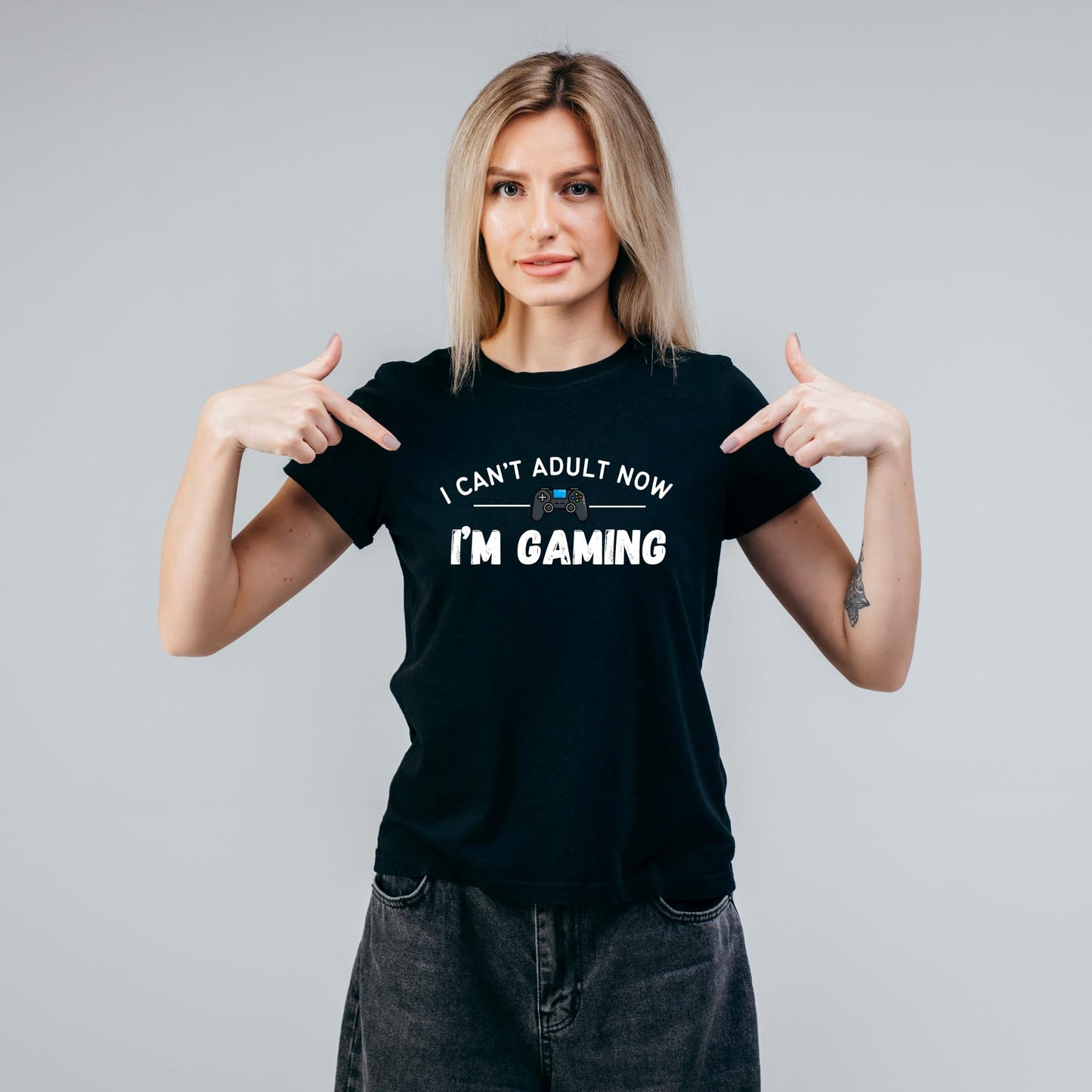 I Can't Adult Now, I'm Gaming - Funny Gaming T-Shirt - Top Tee