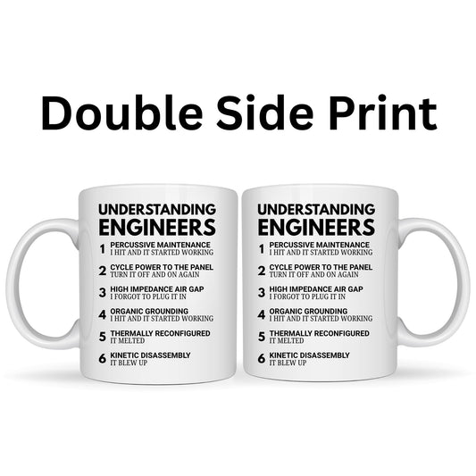 Be Buz Funny Engineer Coffee Mug – Engineering Technical Terms Definition Design Ceramic Tea Cup for Software Civil and Mechanical Engineers, 11oz White Mug