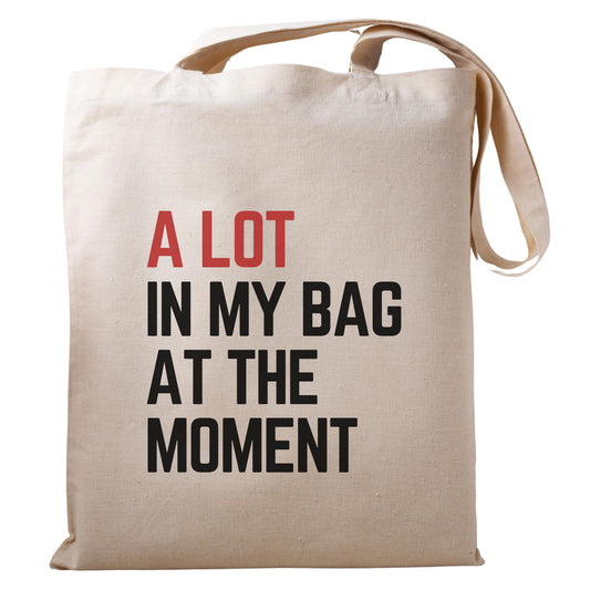 Stylish Music Lovers Tote Bag- A Lot In My Bag at the Moment Music Concert Reusable Casual for Work Shopping Travel womens tote gift for him her