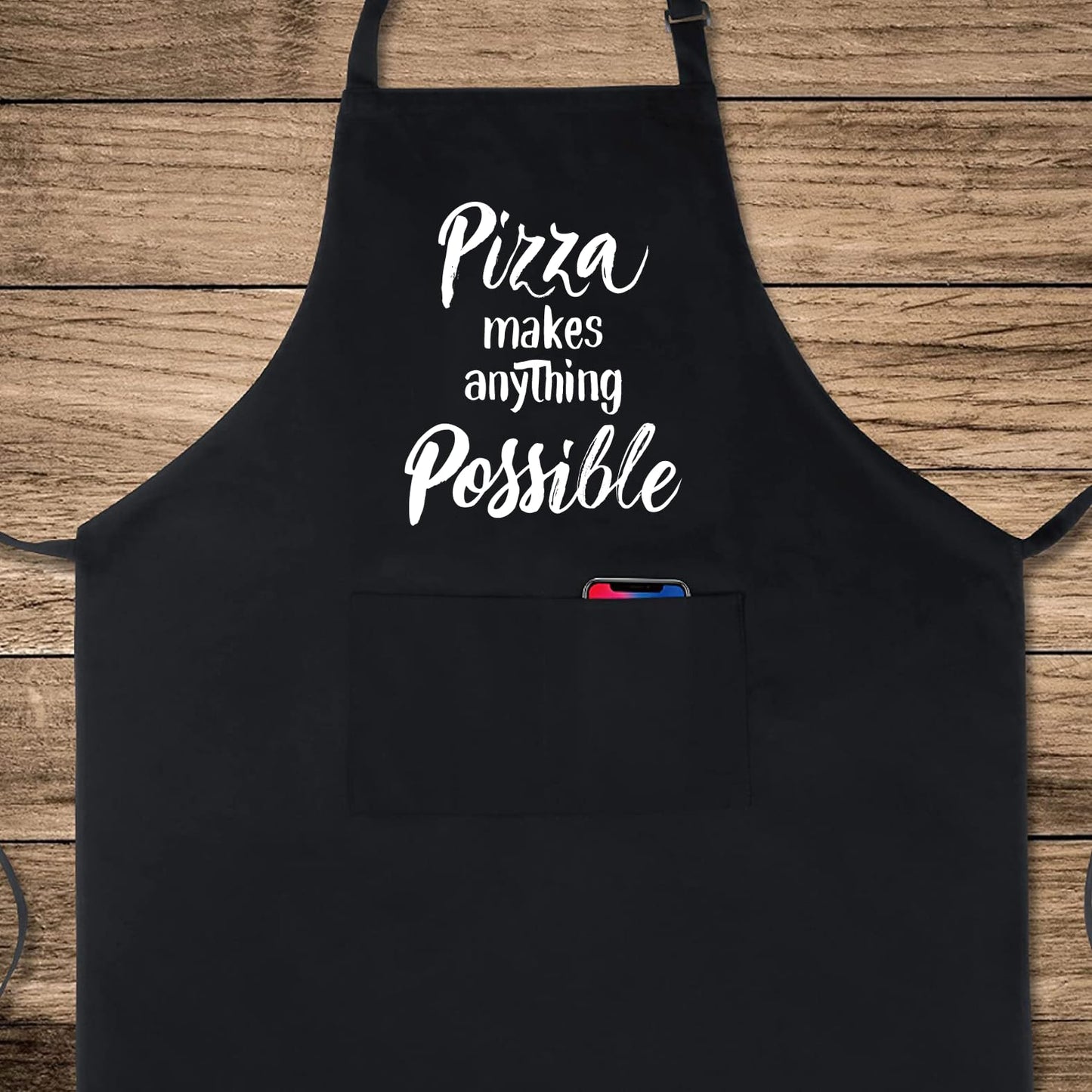 Pizza Makes Anything Possible Funny Aprons for men Printed Apron Gift for Her Chef Apron Kitchen Apron BBQ Apron Gift Baking Apron Father Day Gift