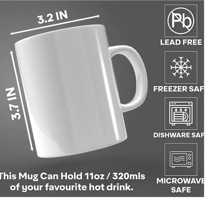 Be Buz Mr Always On The Toilet Funny Mug – 11oz Ceramic Coffee Cup for Men, Husband, Boyfriend, Dad – Humorous Bathroom-Themed Gift for Him