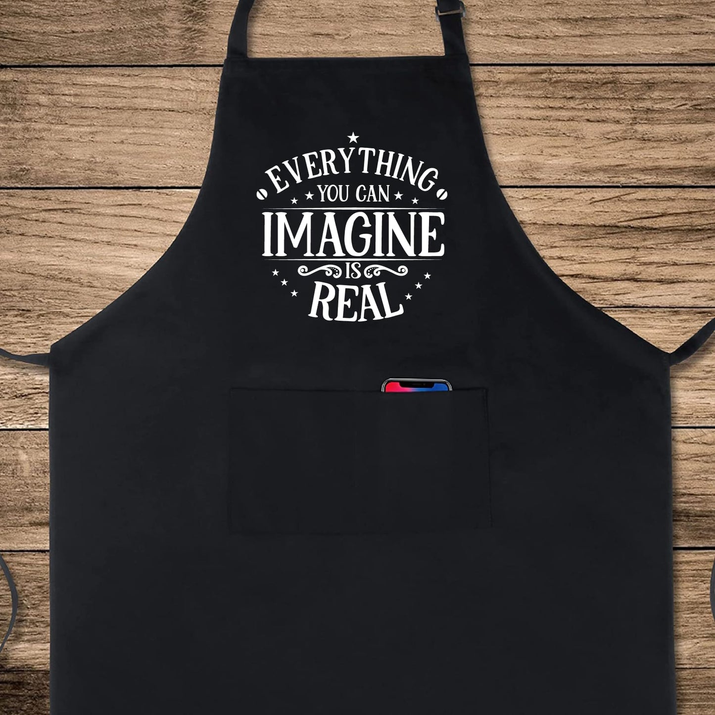 Everything You Can Imagine Is Real Funny Aprons for men Printed Apron Gift for Her Chef Apron Kitchen Apron BBQ Apron Gift Baking Apron Father Day Gift