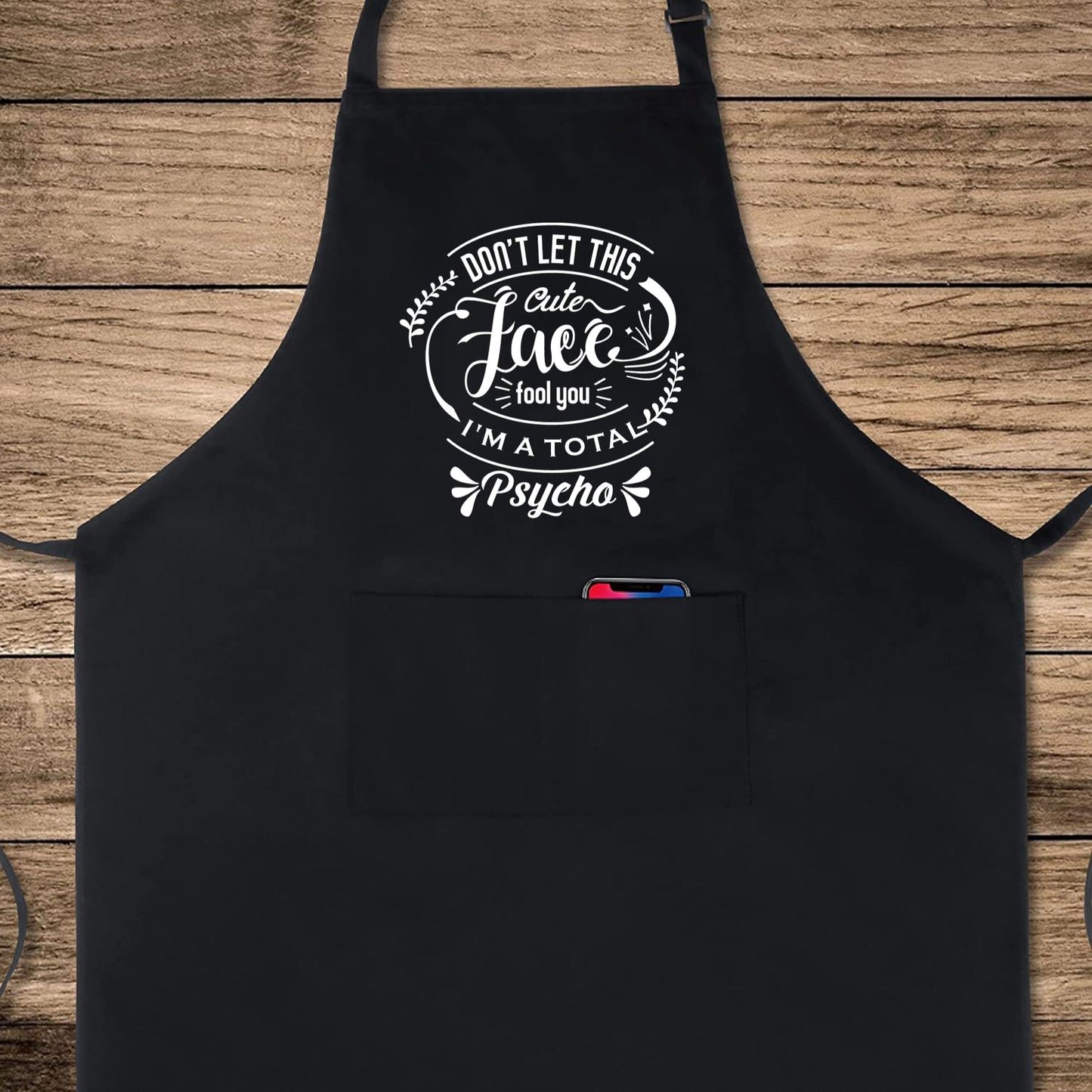 Don't Let This Cute Face Fool You Funny Aprons for men Printed Apron Gift for Her Chef Apron Kitchen Apron BBQ Apron Gift Baking Apron Father Day Gift