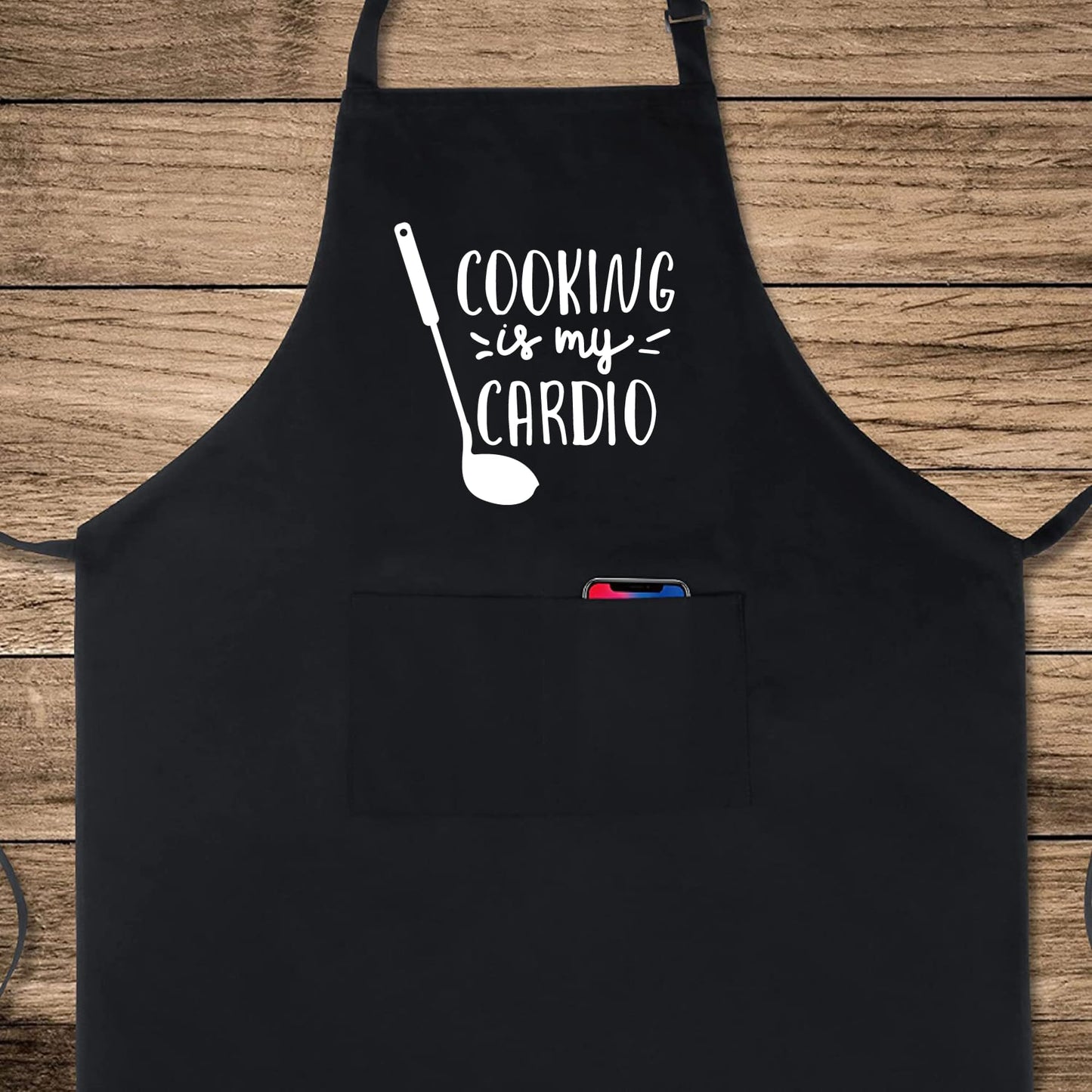 Cooking Is My Cardio Funny Aprons for men Printed Apron Gift for Her Chef Apron Kitchen Apron BBQ Apron Gift Baking Apron Father Day Gift