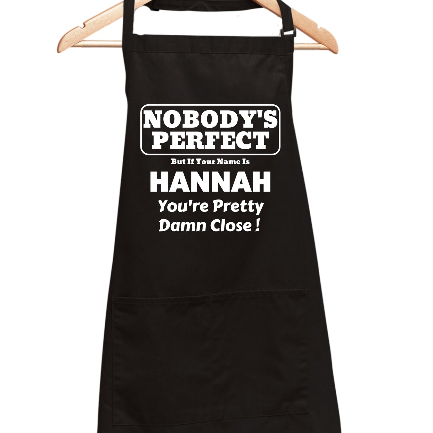 Nobody's Perfect Customised Printed Apron For Kitchen BBQ grill chef Aprons for Men Women Create Personalised Apron with Pockets Custom Apron gift for Him Her