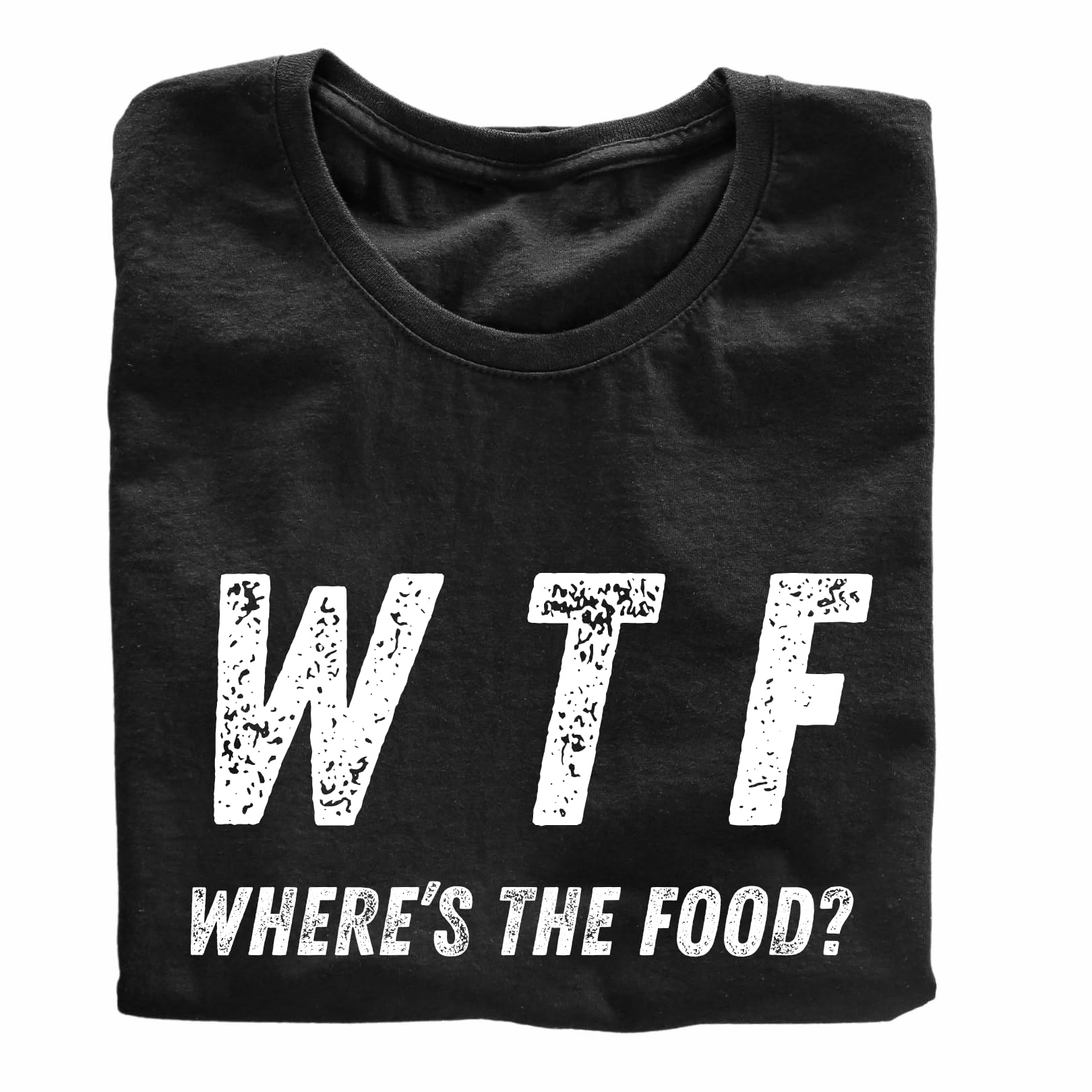 Where's The Food? Funny Printed Black Adults Unisex Men Women Summer Winter Cotton Crew Neck Casual T-Shirt - Top Tee
