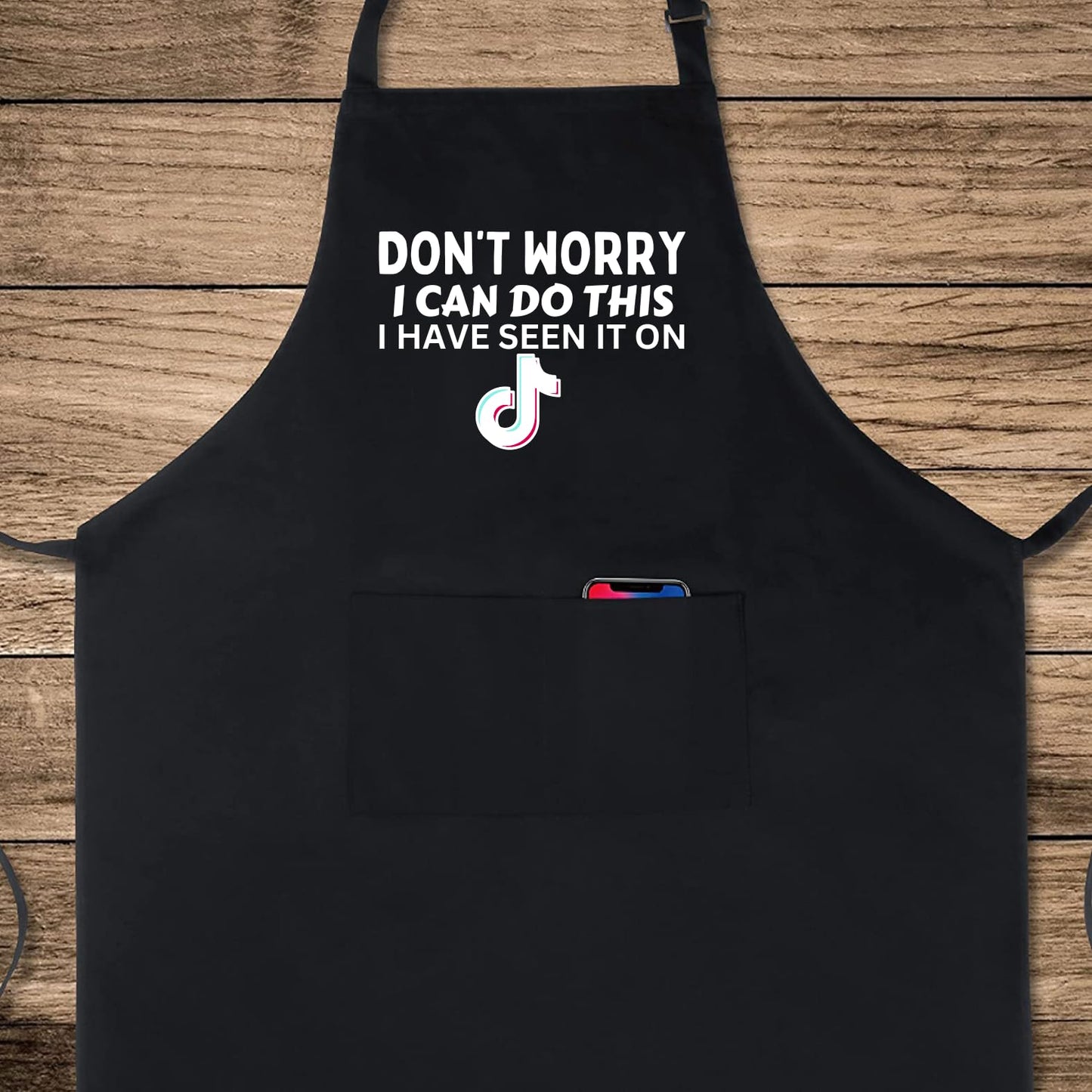 Don't Worry I Can Do This I Have Seen It On TikTok Funny Aprons for men Printed Apron Gift for Her Chef Apron Kitchen Apron BBQ Apron Gift Baking Apron Father Day Gift