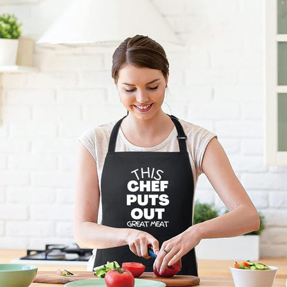 Be Buz This Chef Puts Out Great Meat Funny Aprons for men Printed Apron Gift for Her Chef Apron Kitchen Apron BBQ Apron Gift Baking Apron Father Day Gift