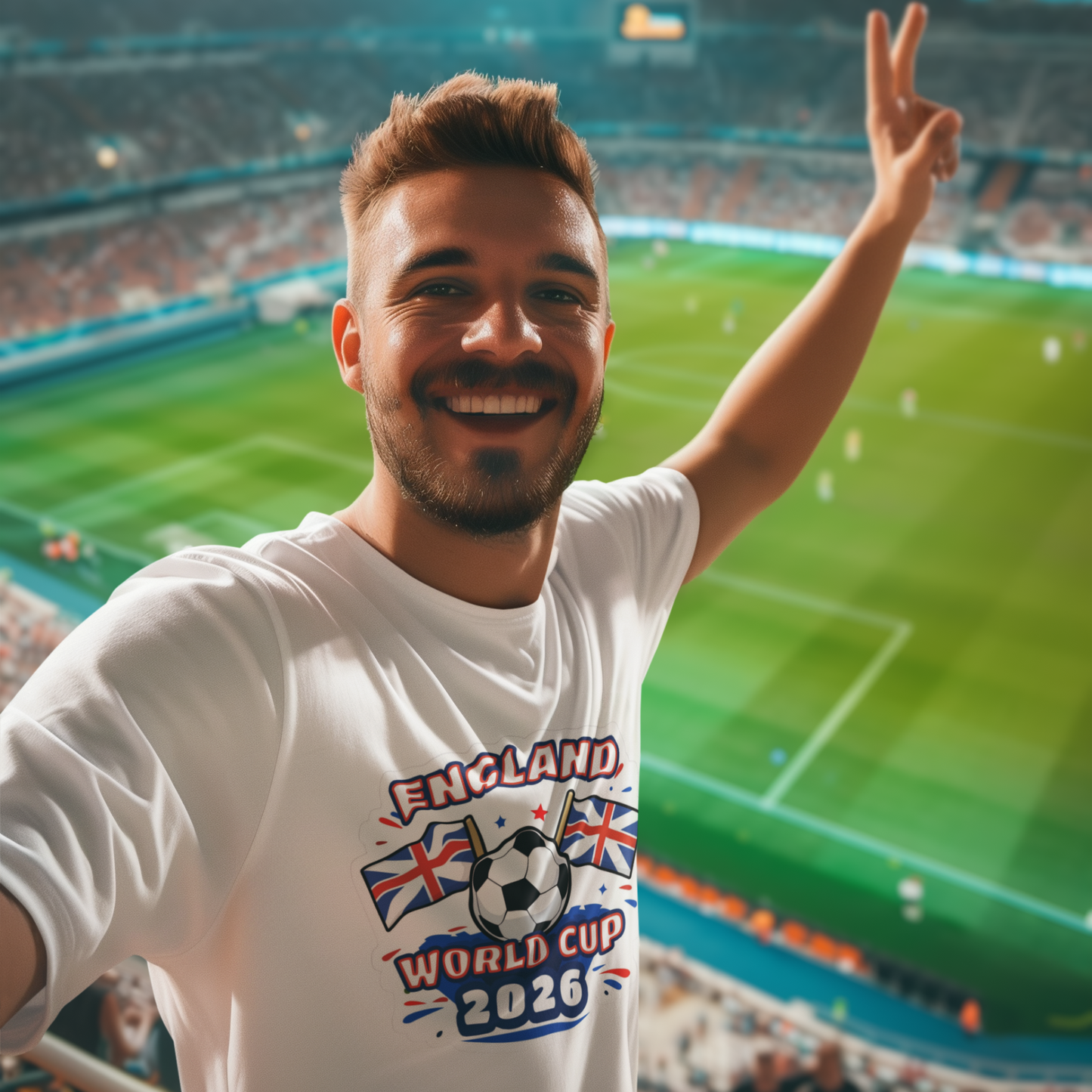 England World Cup 2026 | Flags & Football T-Shirt | England Fan Gift