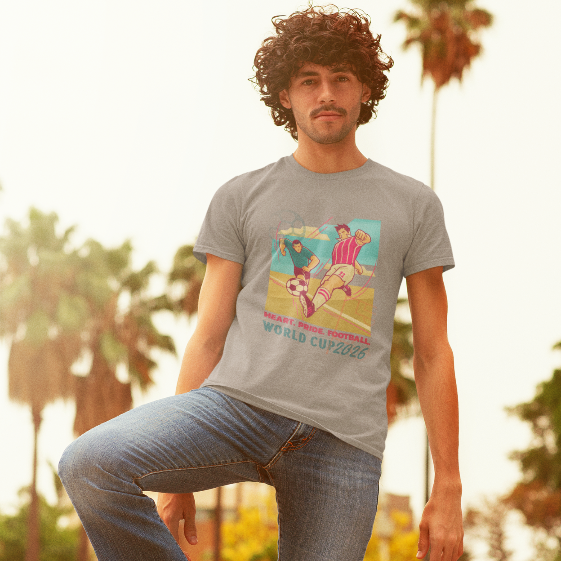 Heart. Pride. Football. – Retro World Cup 2026 T-Shirt | Vintage Football Graphic Tee | FIFA Fan Gift - Top Tee