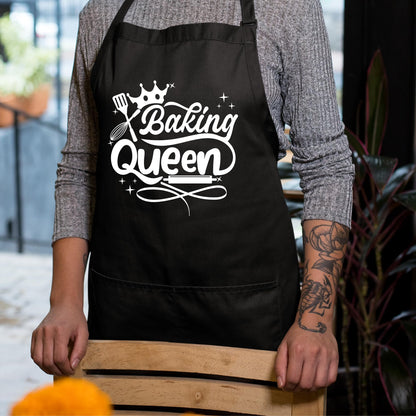 Baking Queen Aprons for Women Funny Printed Apron Gift for her Chef Apron Kitchen Apron BBQ Apron Gift Baking Apron Gift for MOM