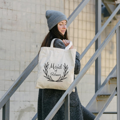 Be Buz Bridal Shower Gifts for Bride The Bride Maid Of Honour tote bag Hen Party Cotton Tote Reusable Casual Bag for Work Shopping Travel