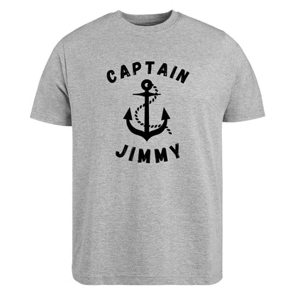 Be Buz Personalized Captain T-Shirt Custom Nautical Anchor Boat Captain Sailor Shirt Sailing Gifts for Boat Captains and Sailors Men Women - Top Tee