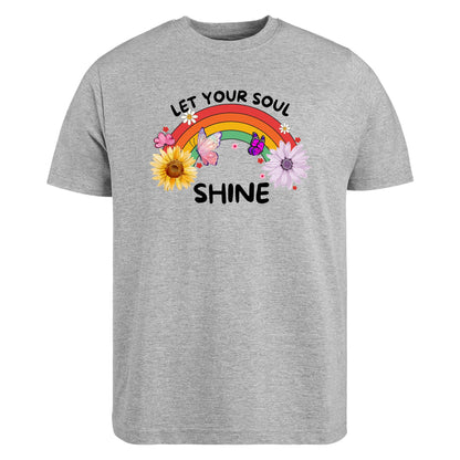 Be Buz Let Your Soul Shine T-Shirt Retro Self Love Shirt for Women Motivational Positive Vibes Tee Inspirational Gift for Her - Top Tee