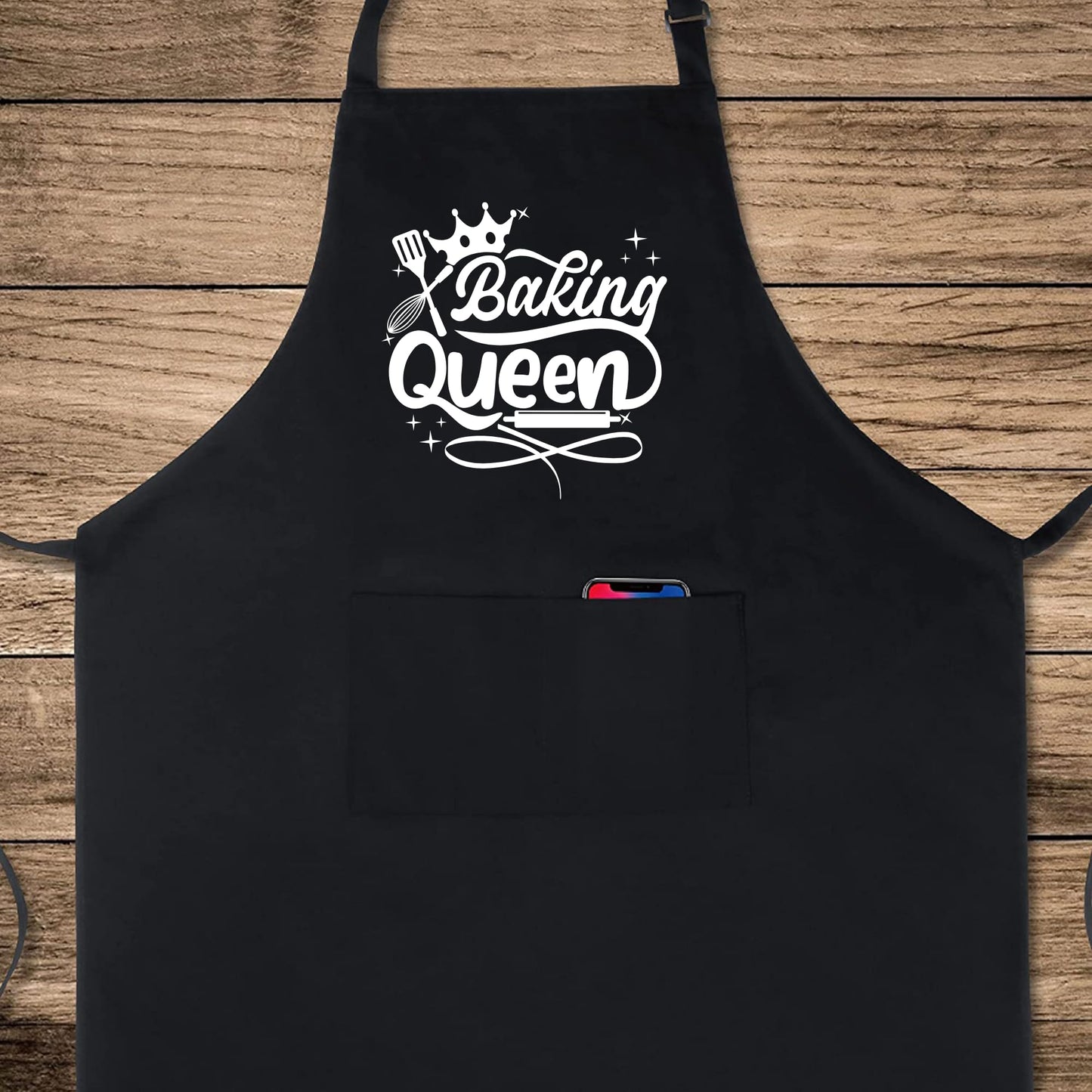 Baking Queen Aprons for Women Funny Printed Apron Gift for her Chef Apron Kitchen Apron BBQ Apron Gift Baking Apron Gift for MOM
