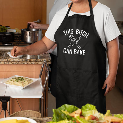 Funny Aprons for Women - Printed Chef Apron for Baking & BBQ - Mother's Day Gift