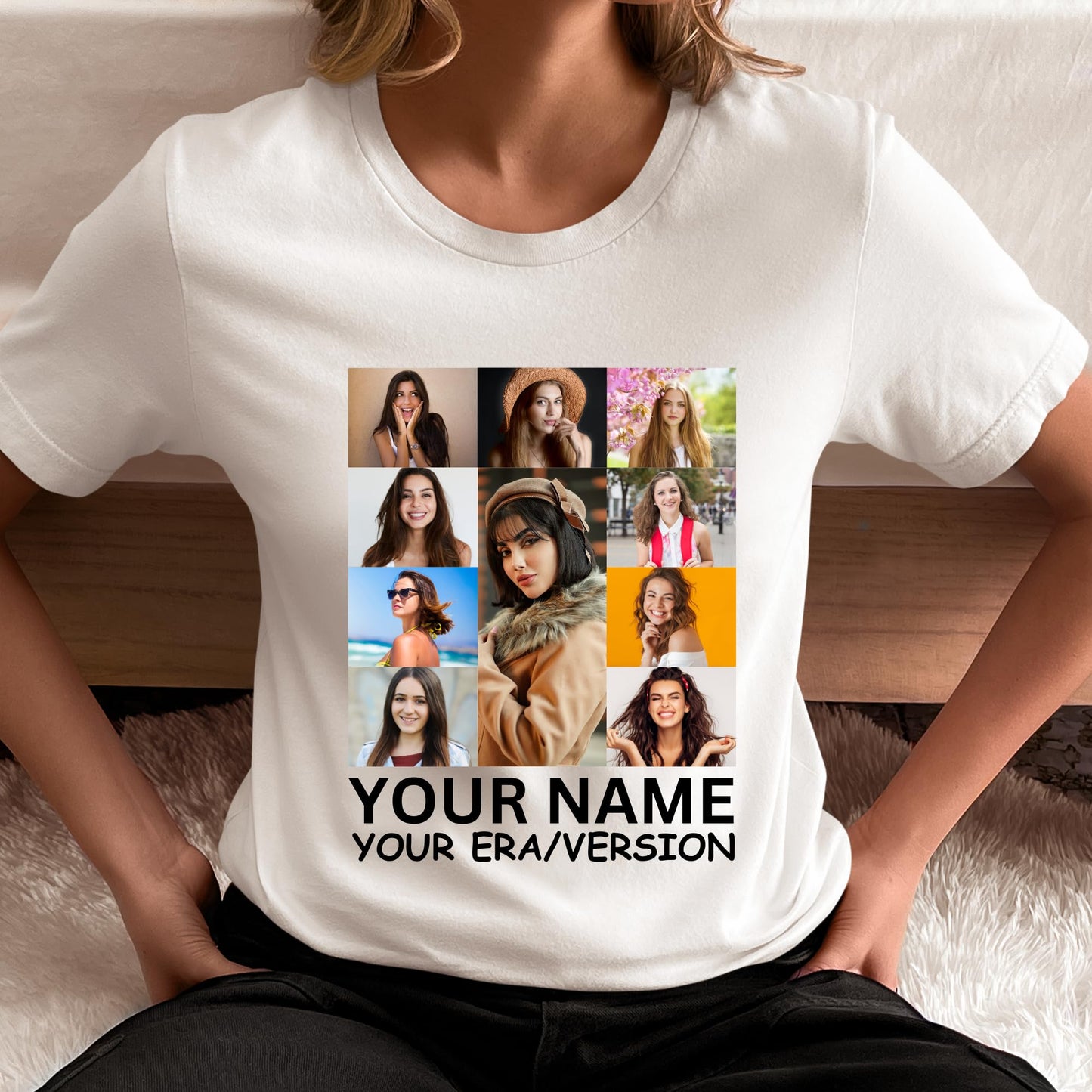 Be Buz Custom Photo T-Shirt Era's Tour Personalized Concert Shirt with Your Picture Bachelorette Party Gift for Women Men for Birthday Valentines - Top Tee