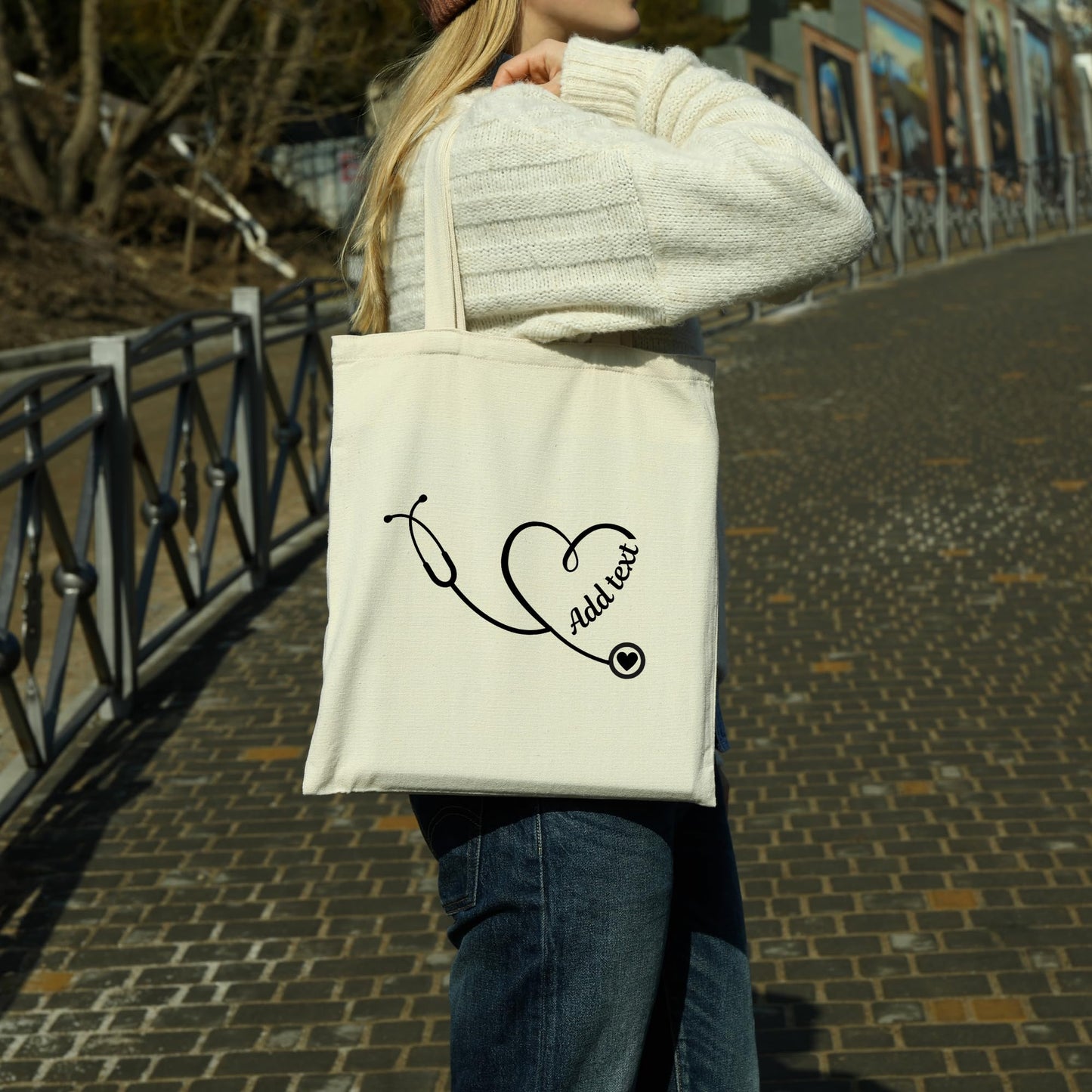 Be Buz Custom Nurse Tote Bag Personalized Graduation Gift for Nurses, Doctors, and Healthcare Staff, Custom Name, Perfect Nurse Appreciation or Graduation Gift