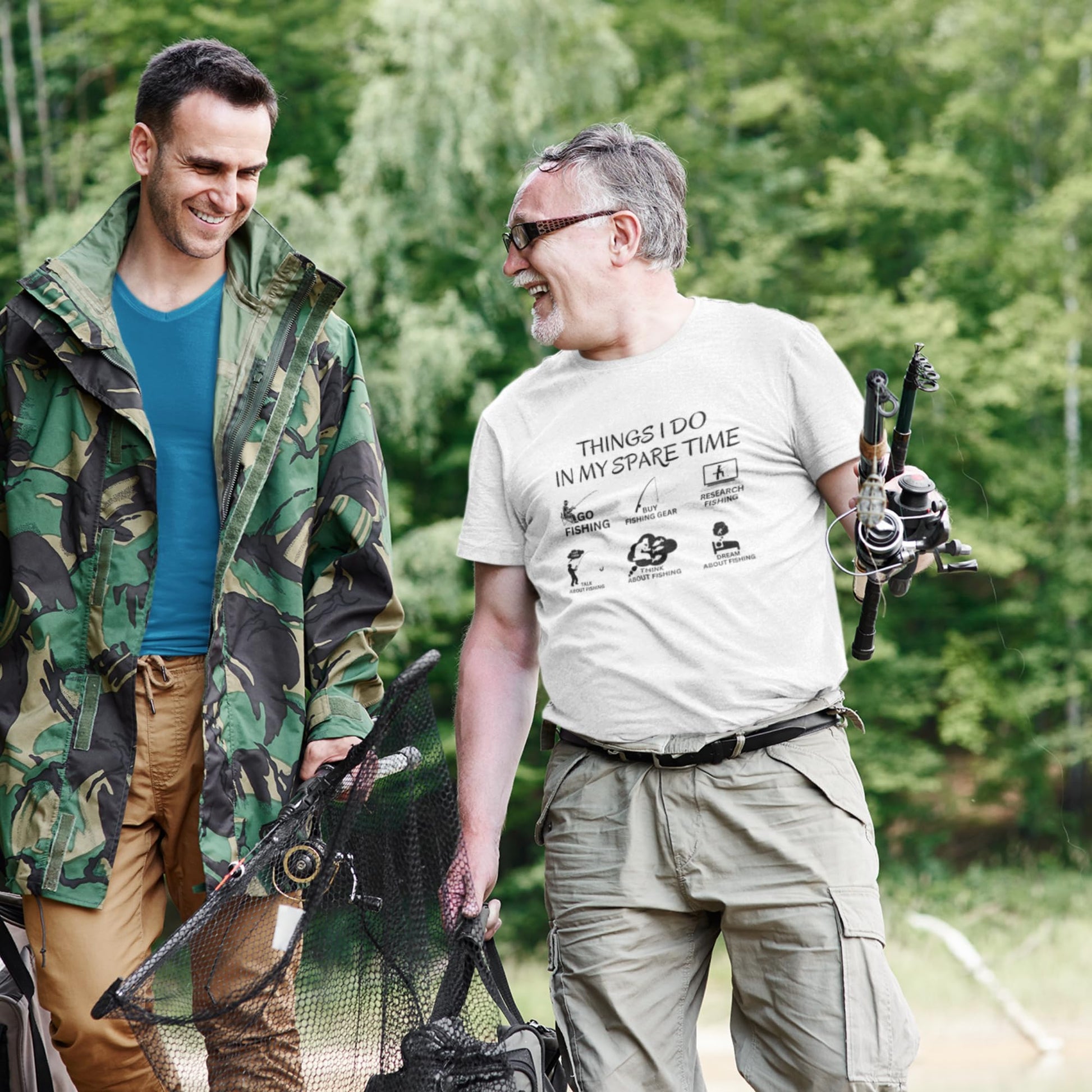 Things I Do in My Spare Time Go Fishing T-Shirt - Funny Fishing Lover Gift Idea for Men & Women - Soft Cotton Tee for Anglers & Hobbyists - Top Tee