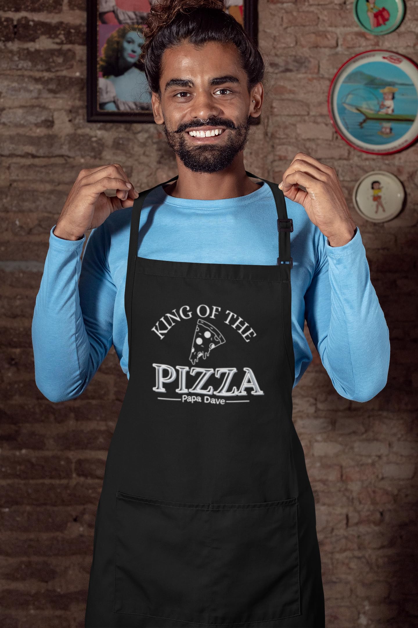 Personalized Pizza Apron with Name Custom Name Apron for Pizza Lovers Home Cooks and Baking Enthusiasts Adjustable and Durable Kitchen Apron Cooking, gift for him her