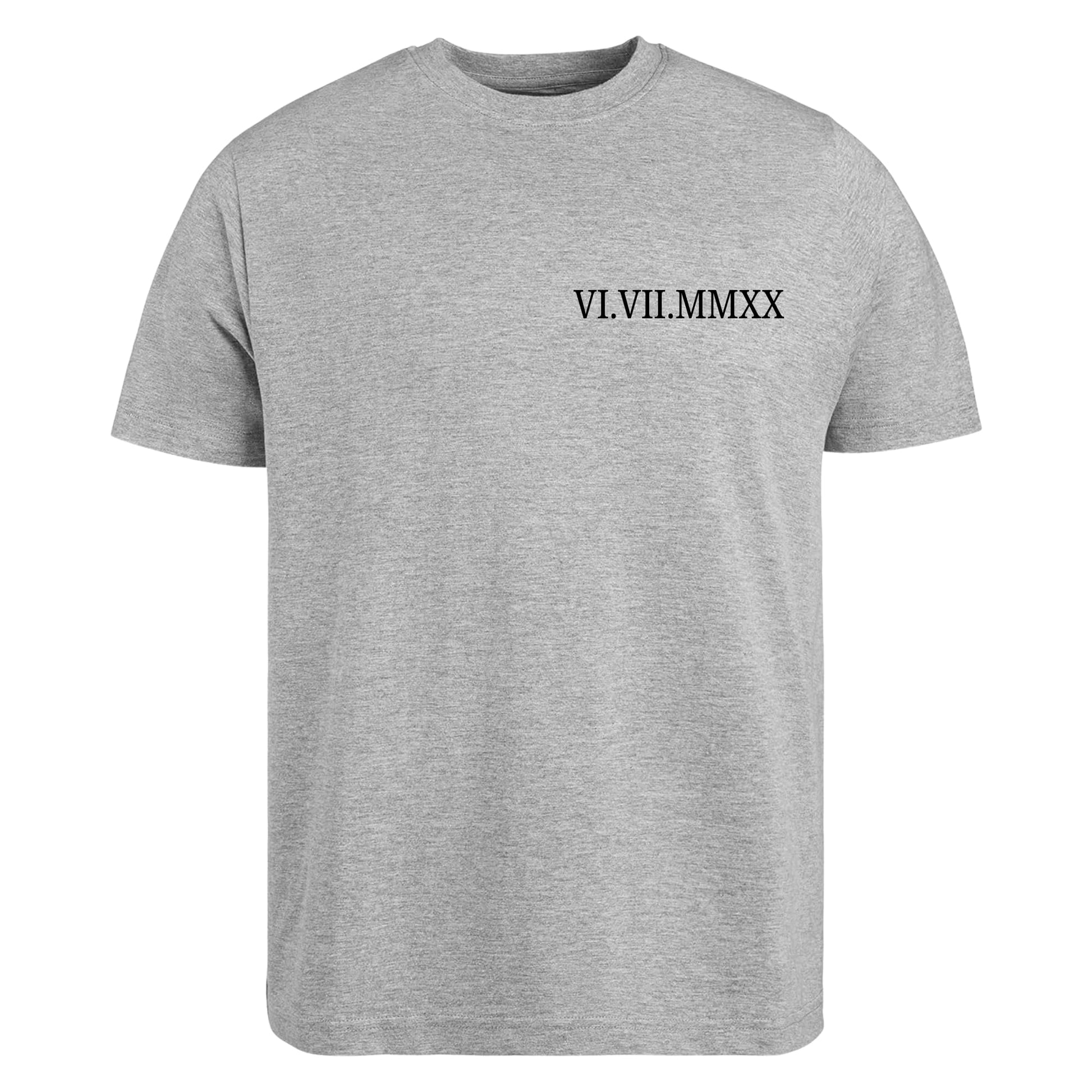 Be Buz Roman Numeral Date T-Shirt Custom Wedding Anniversary Tee Personalized Gift for Him, Her, Husband, Wife Matching Couple Shirt, Date Keepsake - Top Tee