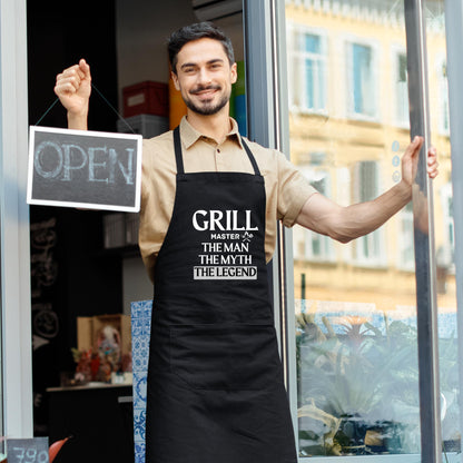 Be Buz Grill Master The Man The Myth The Legend Aprons for men Funny Printed Apron Gift for him Chef Apron Kitchen Apron BBQ Apron Gift Baking Apron Father Day Gift
