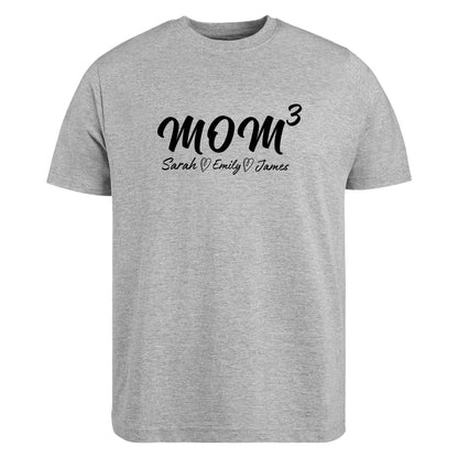 Be Buz Custom Mom T-Shirt with Kids’ Names Personalized Family Name Tee Custom Shirt for Mom Gift from Children Mama Life T-Shirt