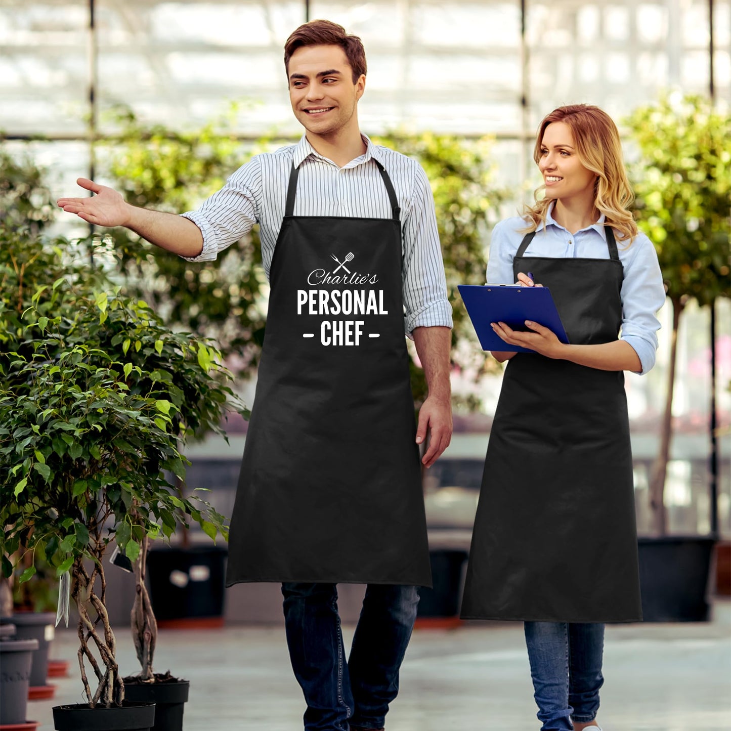 Personal Chef Custom Name Apron Personalized Apron for Chefs, Home Cooks, and Cooking Enthusiasts - Adjustable Durable and Stylish Kitchen Apron BBQ Chef Custom Apron