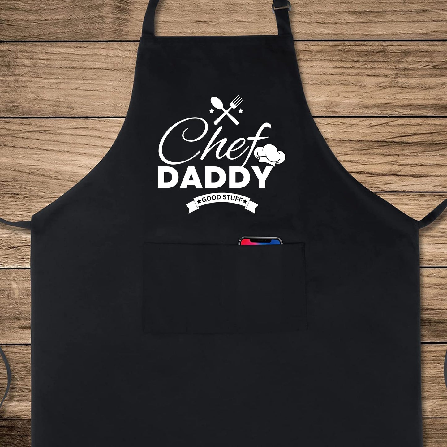 Chef Daddy Good Stuff Funny Aprons for Mens Dad Aprons Gift for Her Chef Apron Kitchen Apron BBQ Apron Grill Apron Mother Day Gift Black Apron