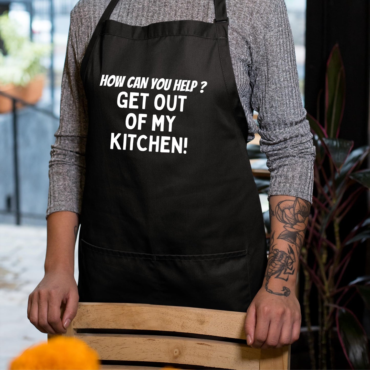 How Can You Help? Get Out of My Kitchen Funny Aprons for Women Printed Apron Gift for Her Chef Apron Kitchen Apron BBQ Apron Gift Baking Apron Mother Day Gift