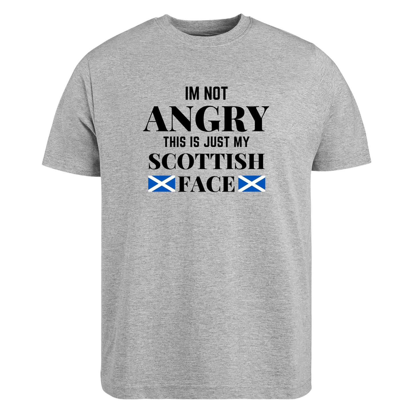 Be Buz I'm Not Angry This is Just My Scottish Face t Shirt Scottish Flag Graphic Tee Gift for him her - Top Tee