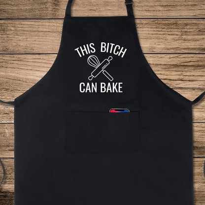 Funny Aprons for Women - Printed Chef Apron for Baking & BBQ - Mother's Day Gift