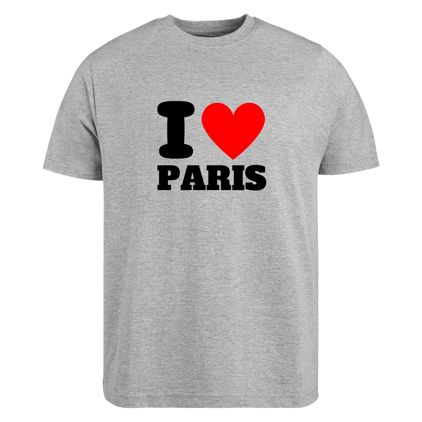 Be Buz I Love Paris T-Shirt Unisex Graphic Tee with Classic Heart Design Trendy France Souvenir Shirt for Men and Women French City Pride Tee