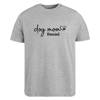 Be Buz Custom Dog Mom T-Shirt Personalized Women's Shirt Pet Lover Women's Graphic Birthday Gift for Her