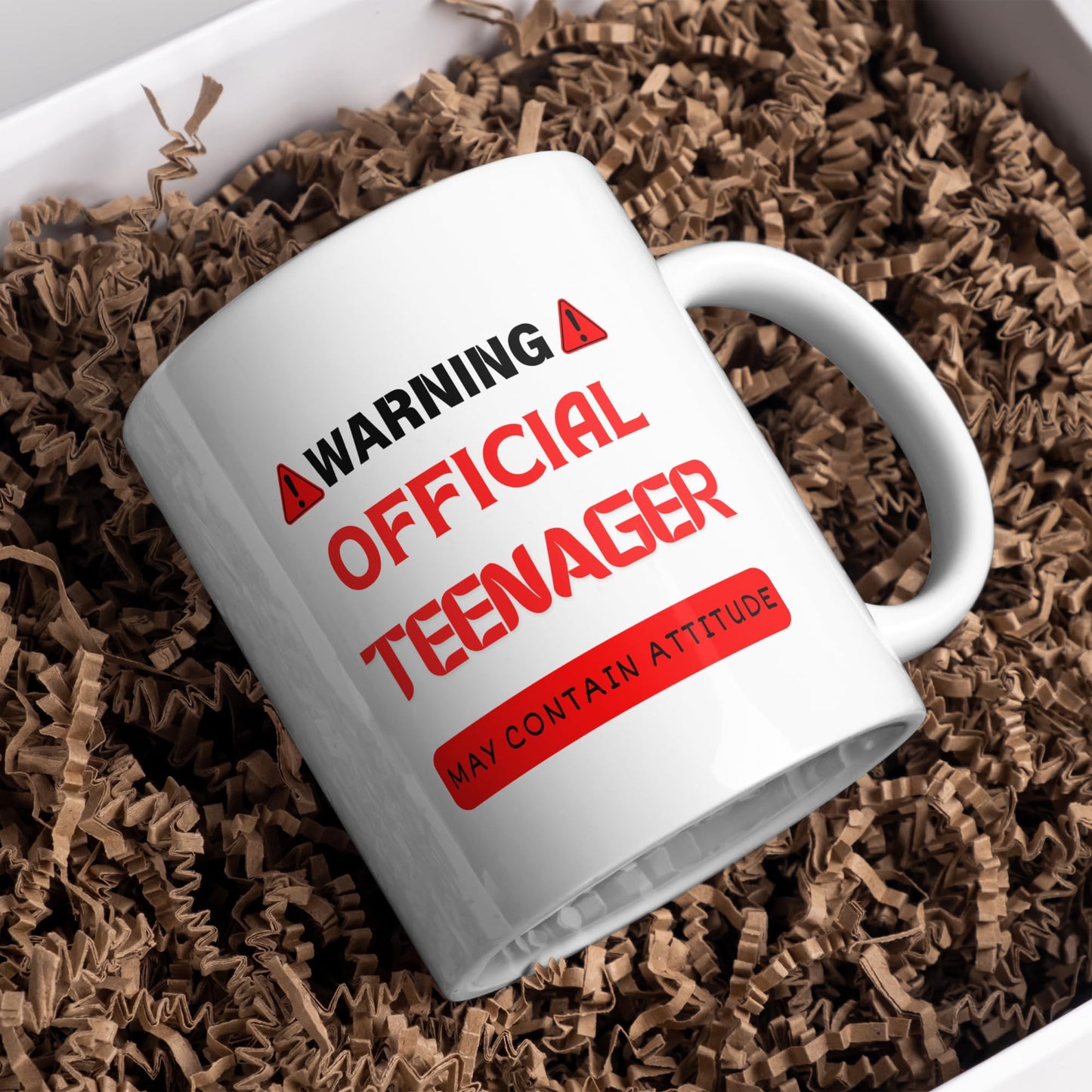 Warning Official Teenager Mug Funny Teen Attitude Gift Mug Birthday Gift for Teens, Boys or Girls Sarcastic Coffee Cup for Teenagers