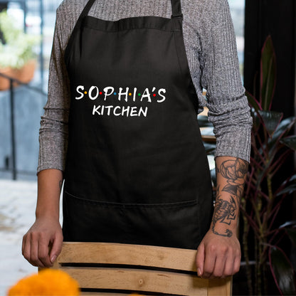 Custom Name Kitchen Apron Personalized Chef Apron with Adjustable Straps women apron gift for her mom gift Personalized Apron for Chefs and Bakers