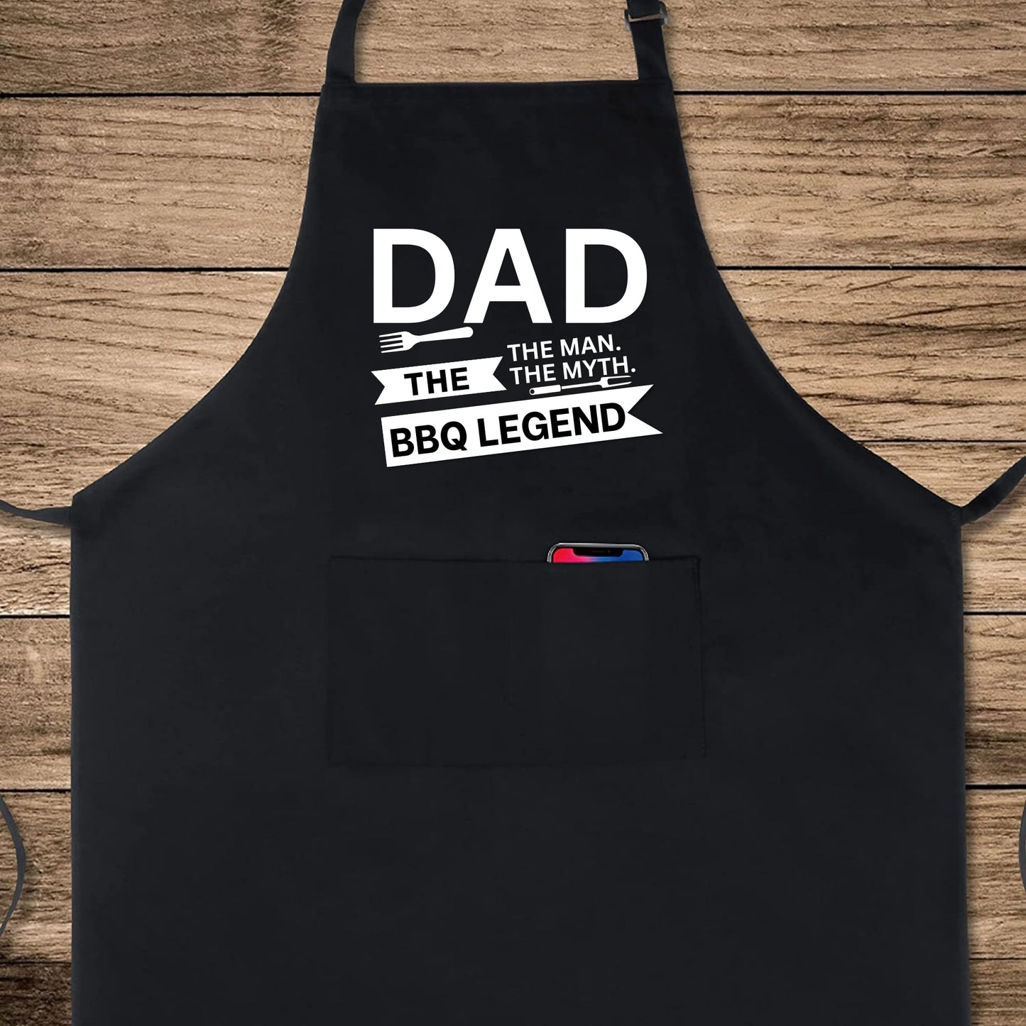 DAD The Man The Myth BBQ Legend Funny Aprons for Men Printed Apron Gift for Him Chef Apron Kitchen Apron BBQ Apron Gift Baking Apron Father Day