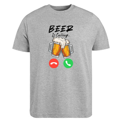 Be Buz Beer is Calling and I Must Go T-Shirt Funny Beer Lover Shirt for Men Drinking Humor Tee Gift for Him
