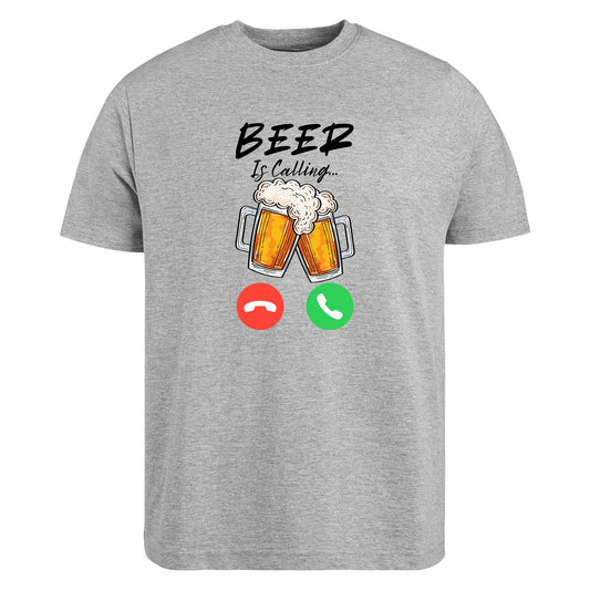 Be Buz Beer is Calling and I Must Go T-Shirt Funny Beer Lover Shirt for Men Drinking Humor Tee Gift for Him