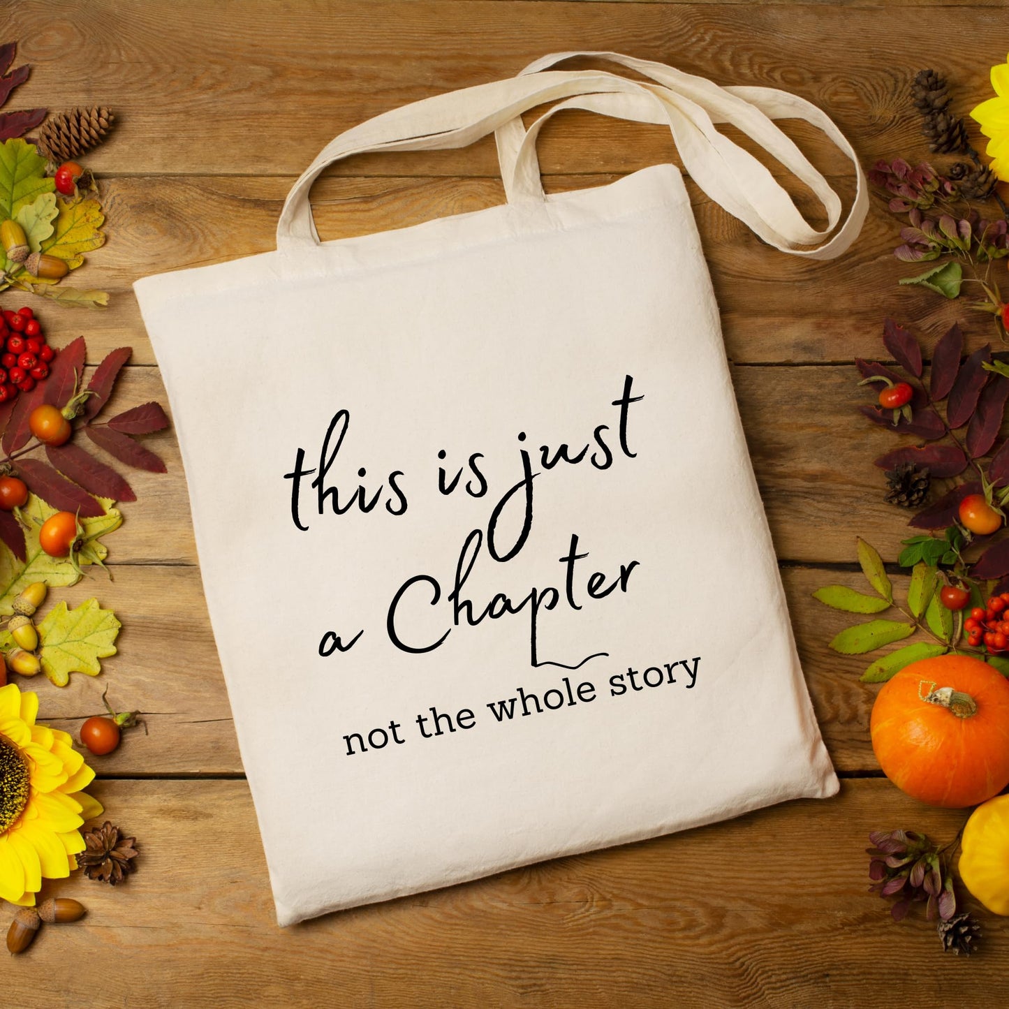 This is Just a Chapter Not The Whole Story Tote Bag Strong Women Bag Fight Cancer Tote Bag for Women Inspirational and Reusable funny tote bag