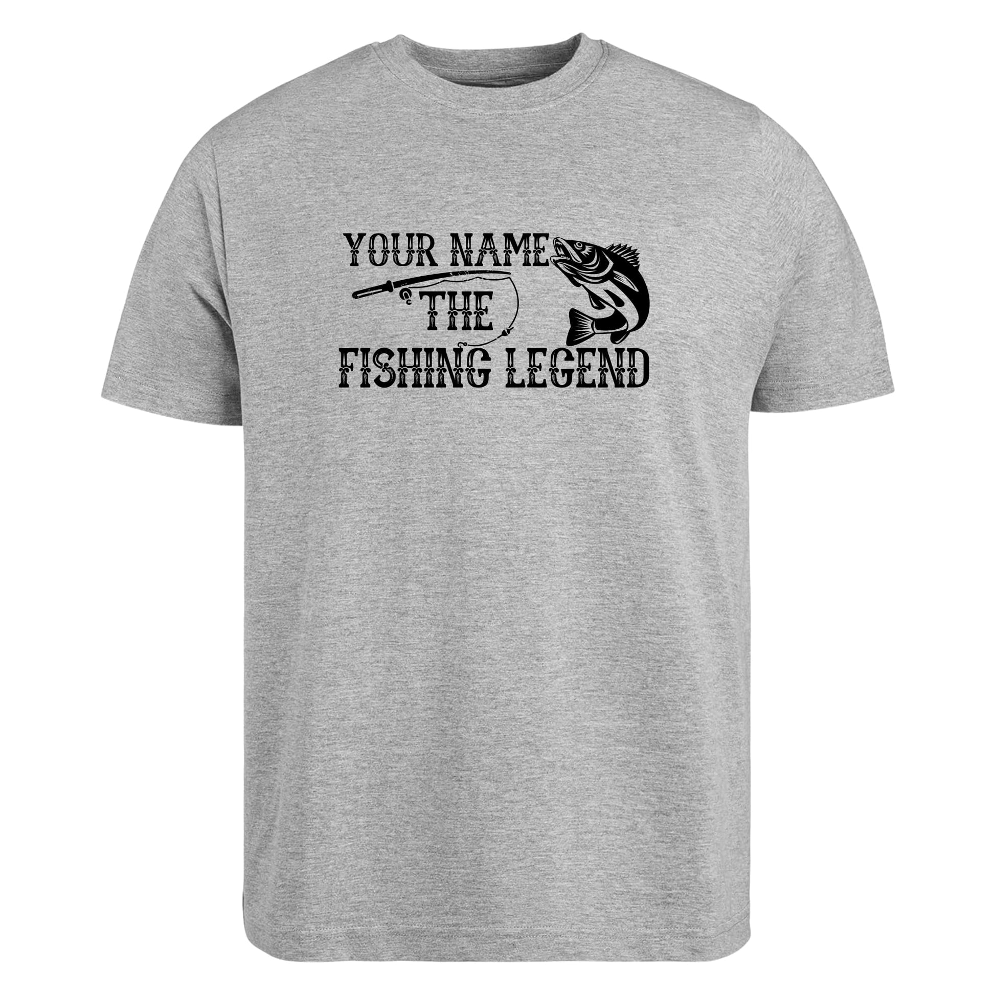 Be Buz Personalized Fishing Legend T-Shirt, Custom Name Fishing t Shirt Gift for Dad Husband Fisherman - Top Tee