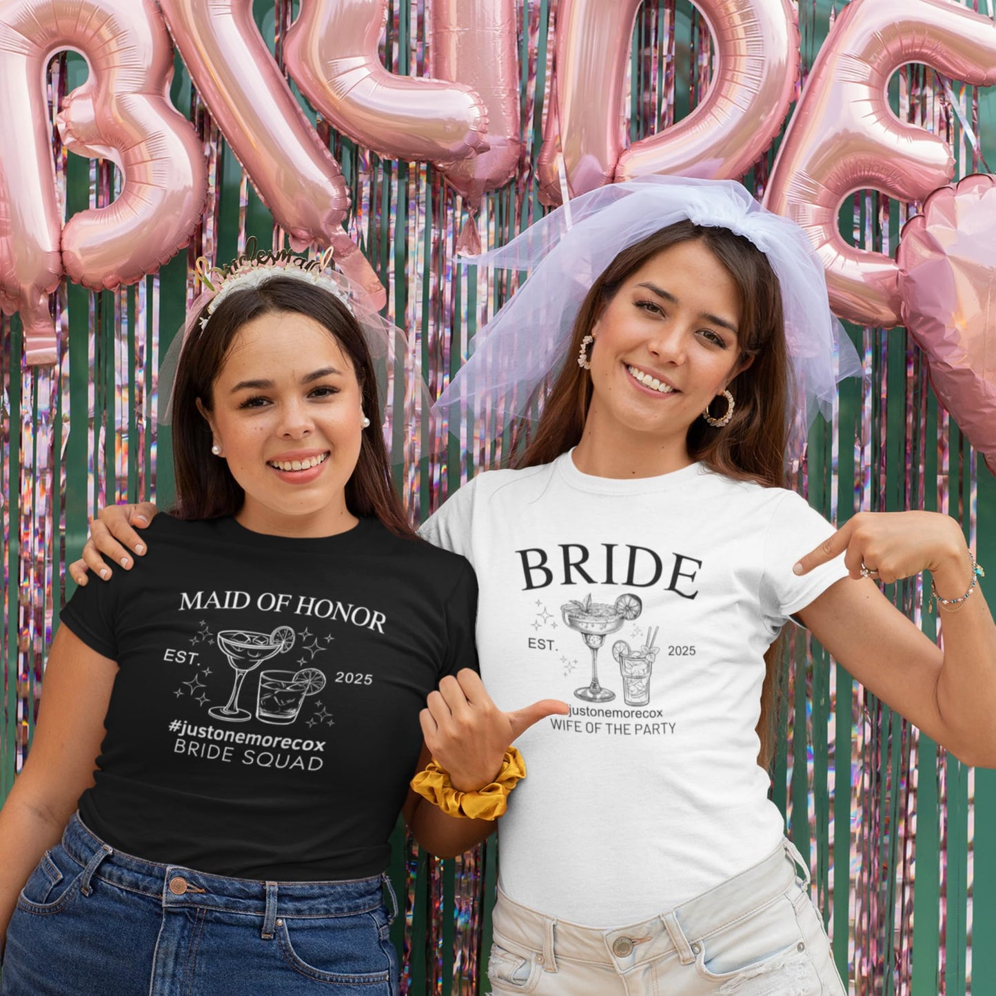 Be Buz Bachelorette Party T-Shirts, Personalized Bridal Party Matching Tees Maid of Honor Bridesmaids Shirts - Top Tee