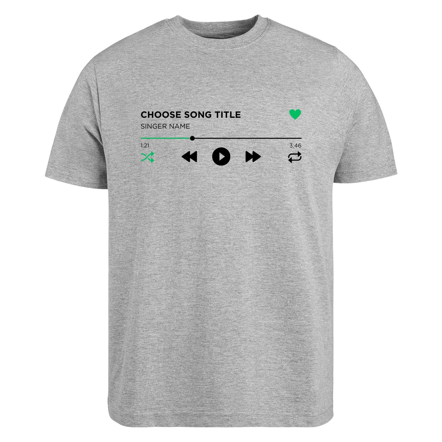 Be Buz Customizable Song Playlist T-Shirt Personalized Music Tee with Your Favorite Song and Singer Gift for Music Lovers - Top Tee