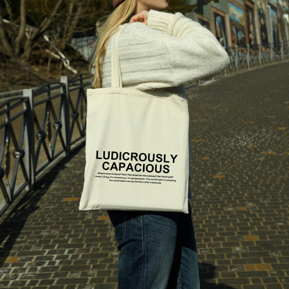 Be Buz Succession Ludicrously Capacious Cotton Tote Bag Gift for Friends Gift for him her Reusable Casual Bag for Work Shopping Travel
